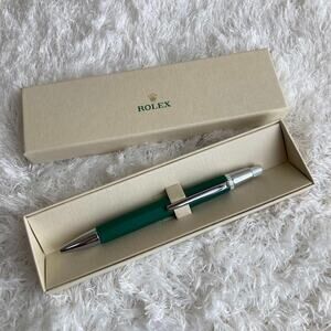 ROLEX Ballpoint Pen Emerald Green Silver Caran D'Ache 4362942